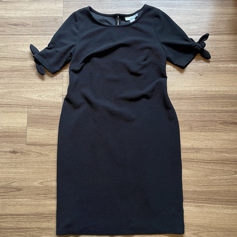 MOTHERHOOD MATERNITY Lightweight Black Button Down Casual Dress Women's M